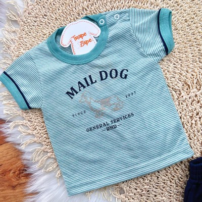 Conj. Camiseta Mail Dog e Bermuda - Verde